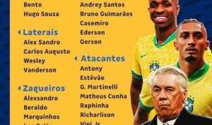 安帅首期巴西国家队名单：内马尔落选 安东尼、卡塞米罗入选